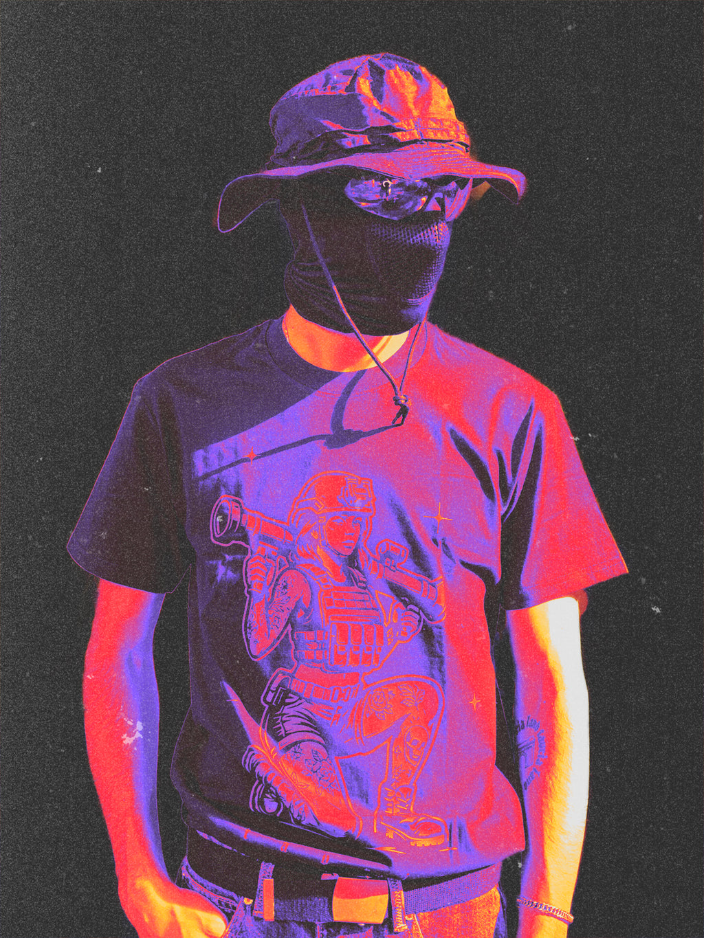 TAVRIA Night Raid — T-Shirt mit Combat-Art im Military-Stil